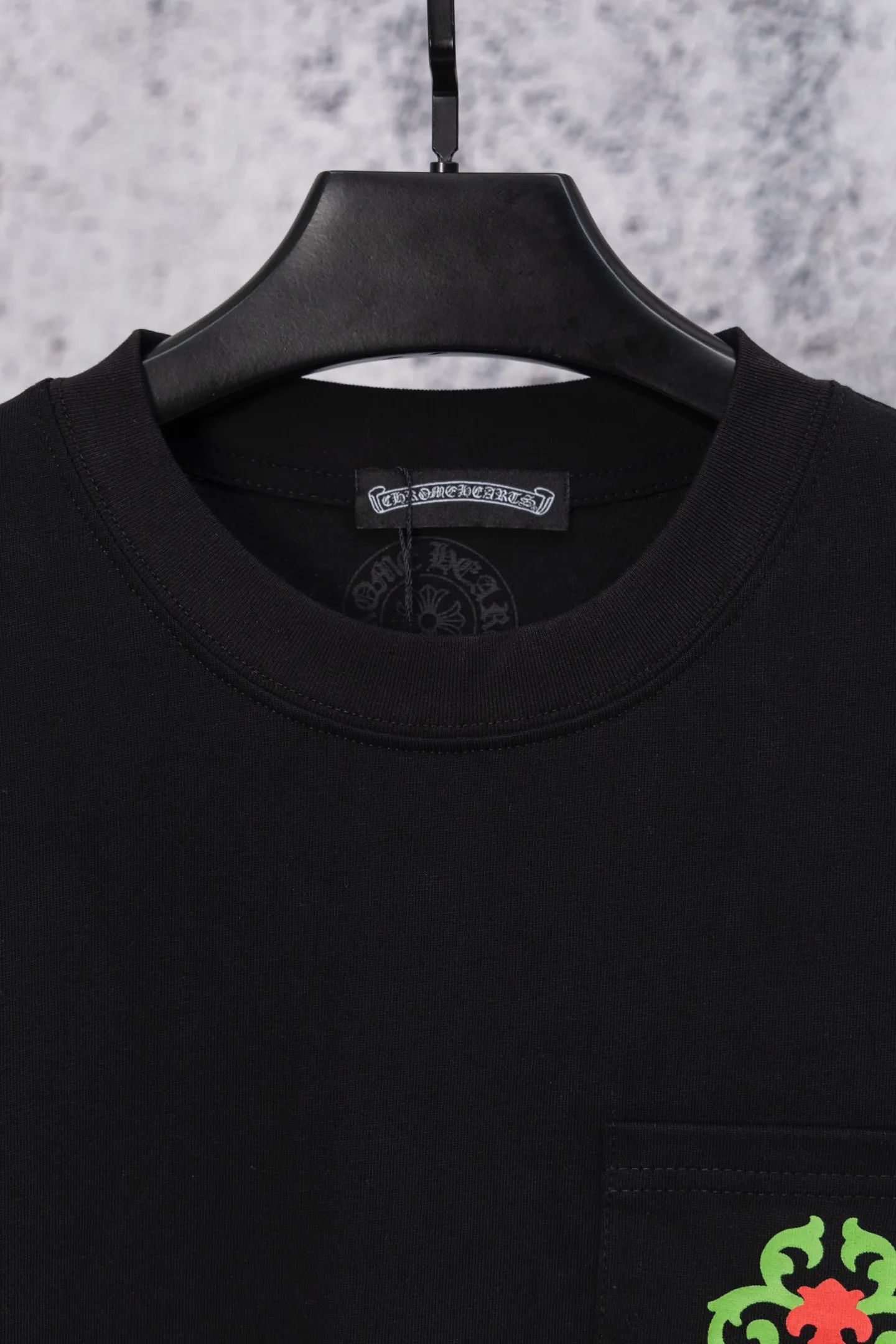 P190 Chrome Hearts CH Chrome Hearts autumn new LA limited totem sword couple style long-sleeved T! Loose fit! Yu Shuxin and other celebrities have the same style! Made of top quality 320g pure cotton fabric! High-end fabrics feel incomparable! Pullover round neck long-sleeved T-shirt, official synchronization, high version, high quality, fashionable personality, versatile trend, pure original quality, original fabric, tag, collar label, washed wheat, complete three standards, color: black and white, size: s—xl